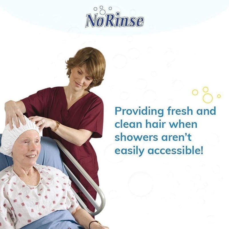 No Rinse Cleanlife Products No-Rinse Shampoo Cap (2 Pack) - Waterless, Rinseless Hair Washing and Conditioning Shower Caps for Bathing Elderly, Bedridden, Hospital Patients - Disposable, Hypoallergenic - Image 5